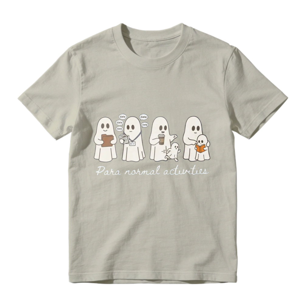 Cute Ghosts Doing Normal Activities Funny Halloween T-shirt