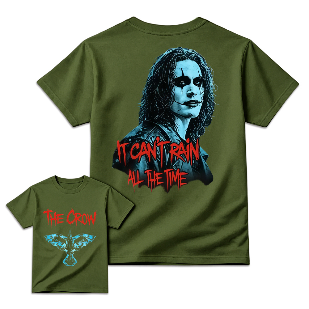 The Crow "It Can't Rain All The Time" Aesthetic Gothic Graphic T-Shirt