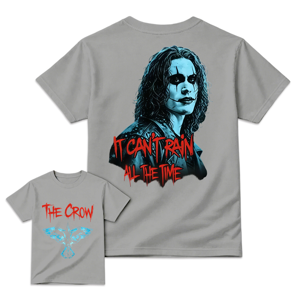 The Crow "It Can't Rain All The Time" Aesthetic Gothic Graphic T-Shirt