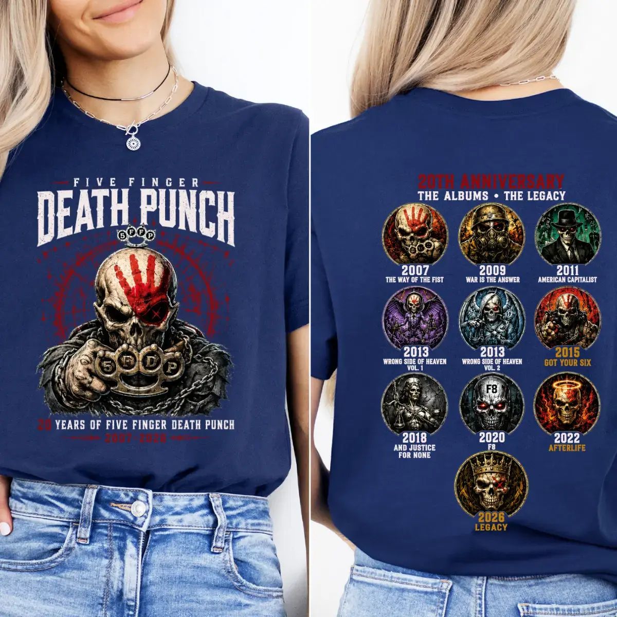 Five Finger Death Punch Rock Band Heavy Metal Music T-shirt