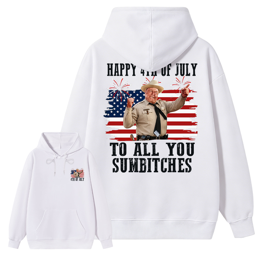 Smokey and the Bandit 4th of July Funny Sumbitches Independence Day Hoodie