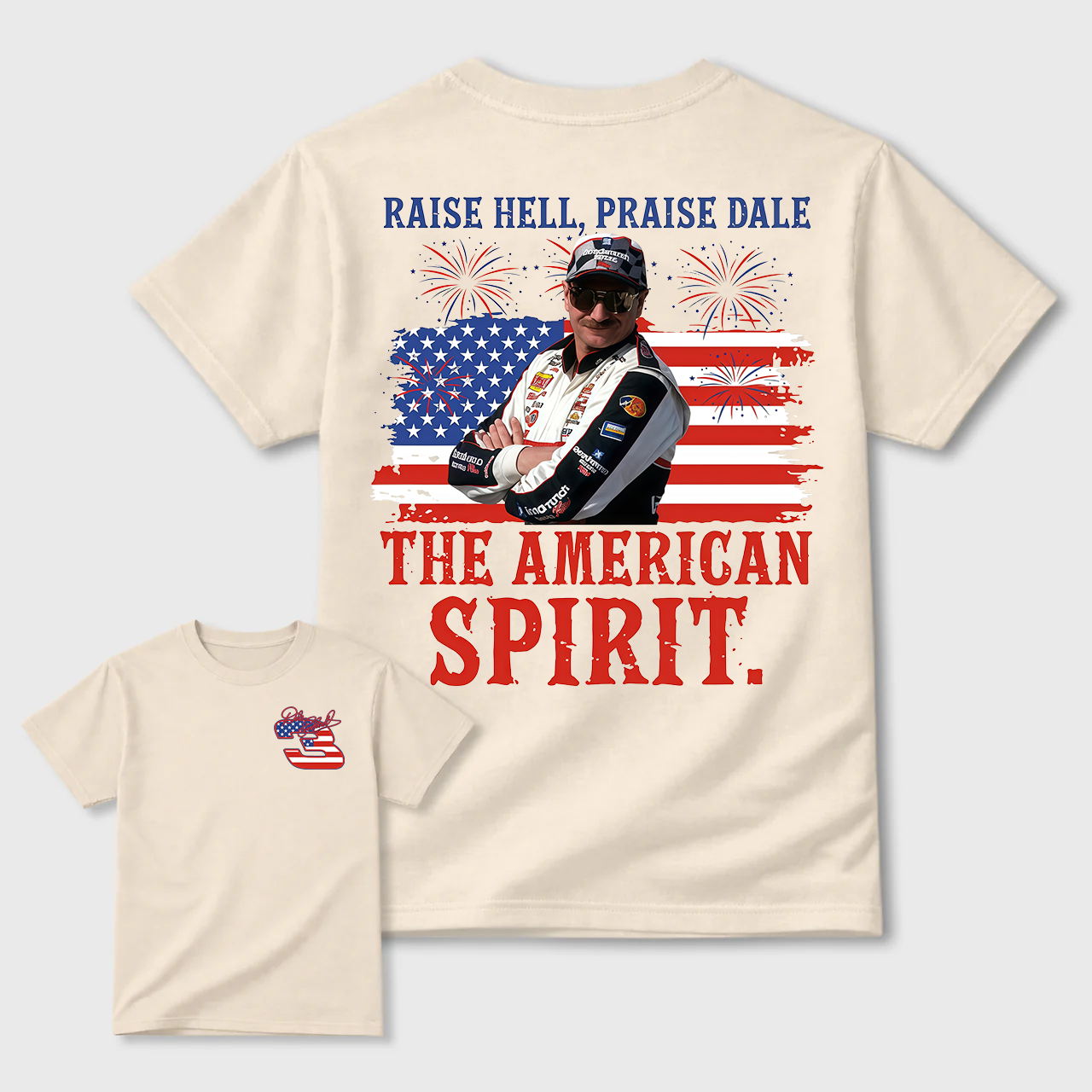 Dale Earnhardt The American Spirit T-shirt, 4th of July Tee, Unisex Clothes For Women and Men. Gift For Independence Day
