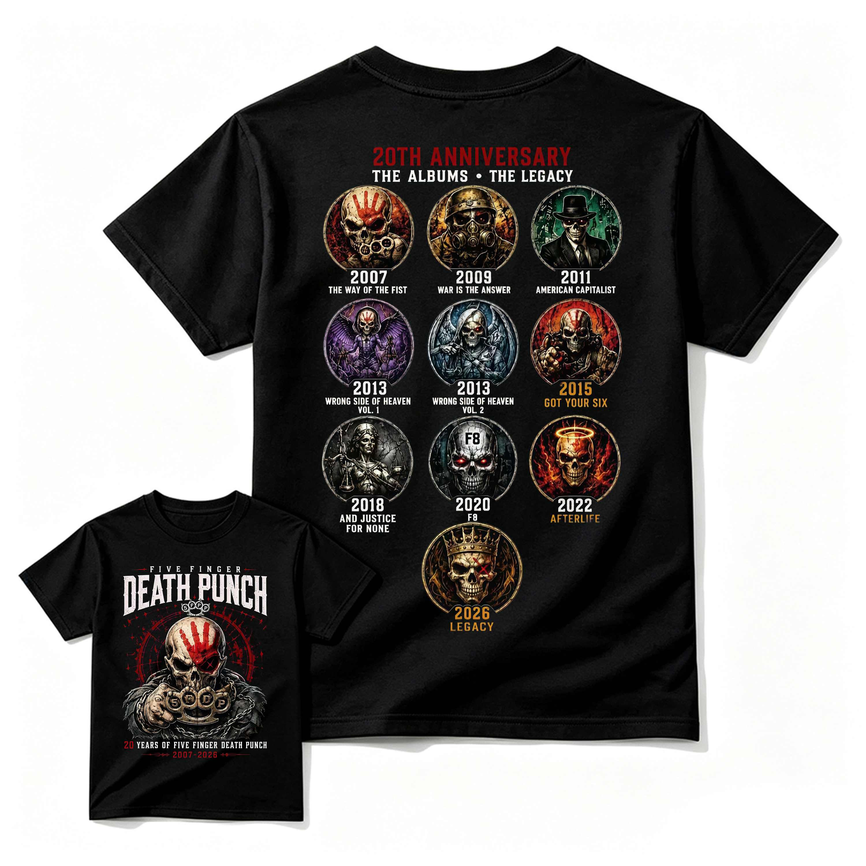 Five Finger Death Punch Rock Band Heavy Metal Music T-shirt