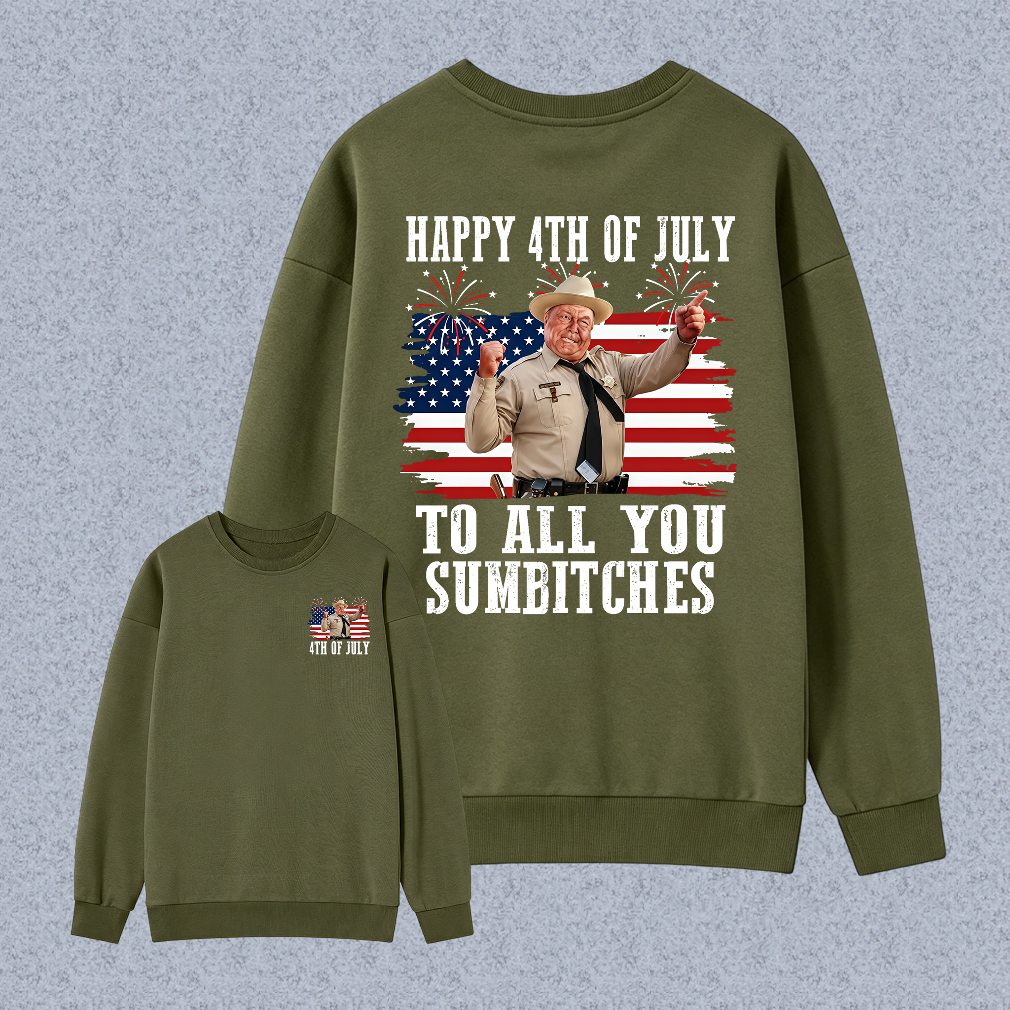Smokey and the Bandit 4th of July Funny Sumbitches Independence Day Unisex Classic Sweatshirt