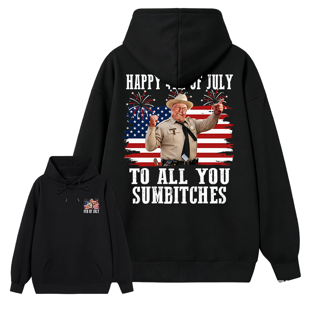 Smokey and the Bandit 4th of July Funny Sumbitches Independence Day Hoodie