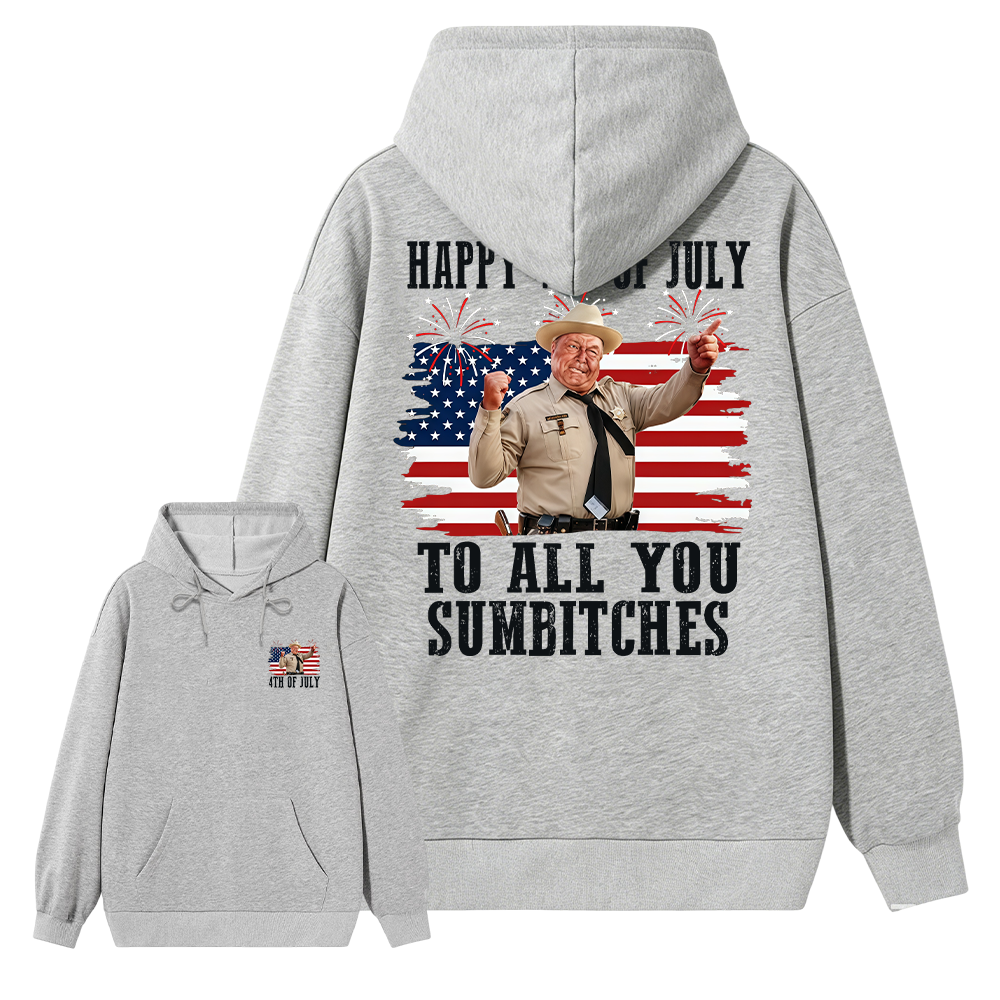 Smokey and the Bandit 4th of July Funny Sumbitches Independence Day Hoodie