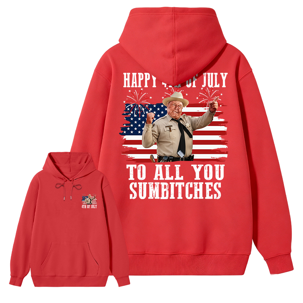 Smokey and the Bandit 4th of July Funny Sumbitches Independence Day Hoodie