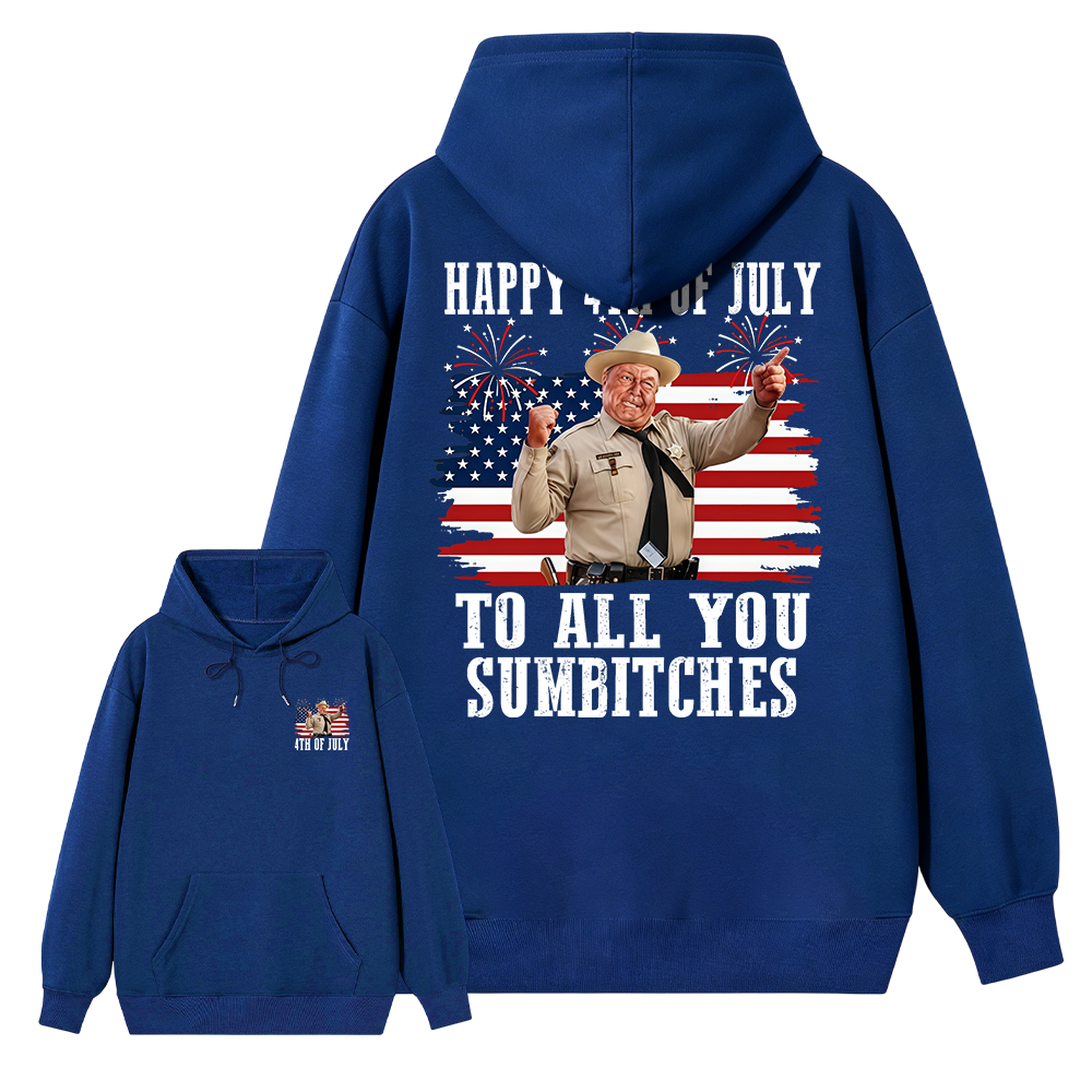 Smokey and the Bandit 4th of July Funny Sumbitches Independence Day Hoodie