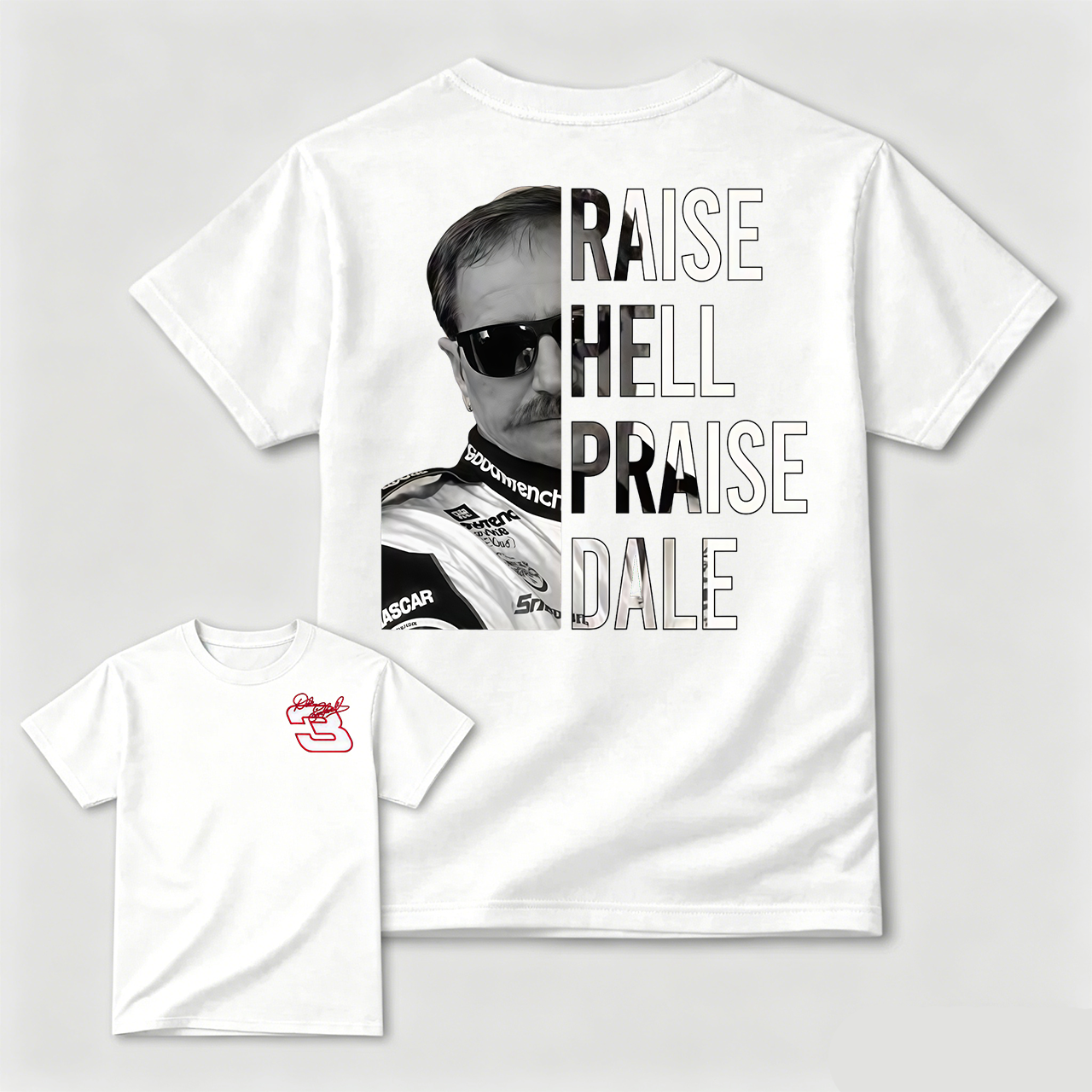 Raise Hell Praise Dale Style Unisex T-Shirt, Dale Earnhardt 03 Vintage Shirt, Racing Fan Sweatshirt, Hoodie, Nascar Graphic Tee, Gift For Fans