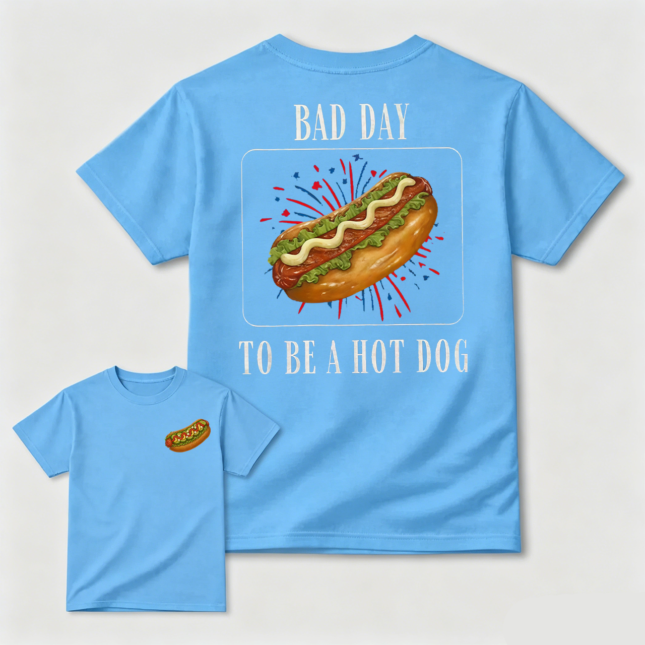 It's a Bad Day to be a Hotdog Shirt: Comfort Colors Funny Meme Tee