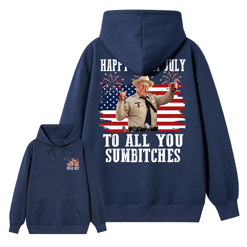 Smokey and the Bandit 4th of July Funny Sumbitches Independence Day Hoodie