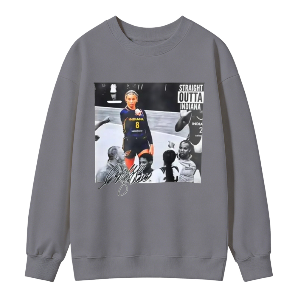 Straight Outta Indiana Volleyball Player Graphic Sweatshirt