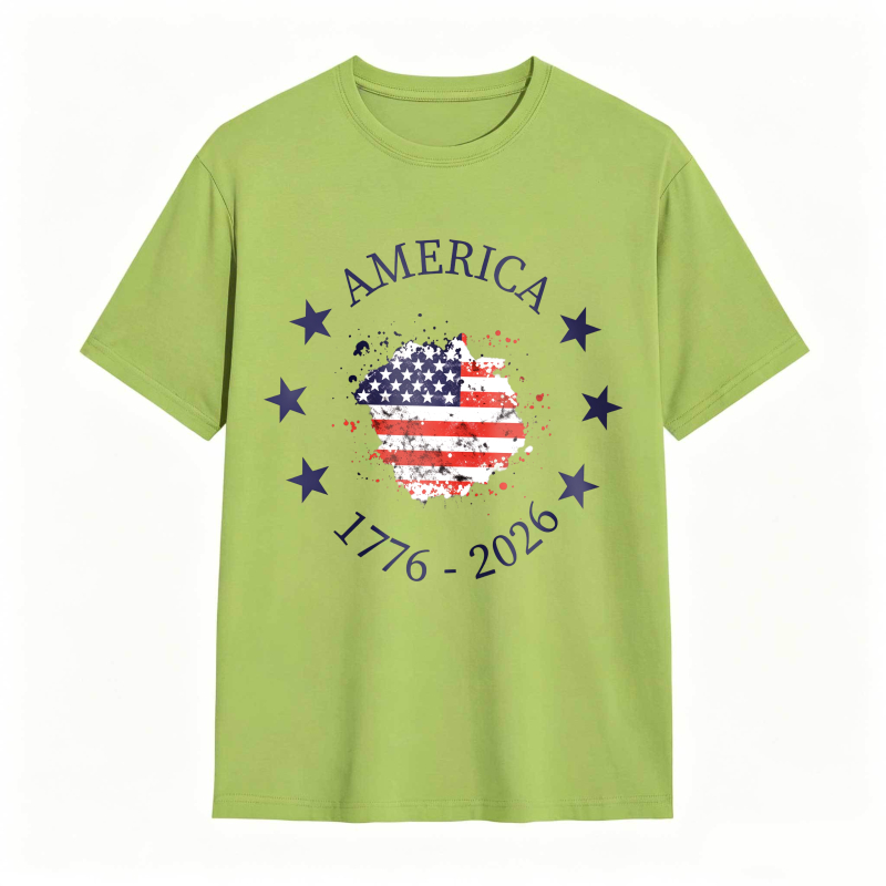 America 250th Anniversary Patriotic USA Flag Graphic Tee