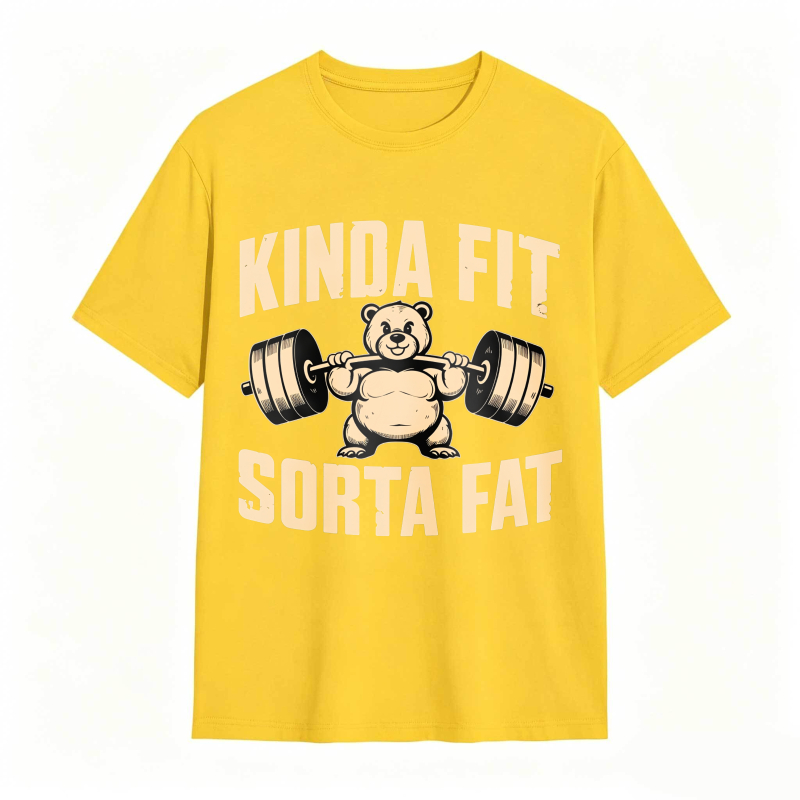 Dorawear™ Kinda Fit Sorta Fat Bear Lifting Barbell Unisex Classic T-shirt