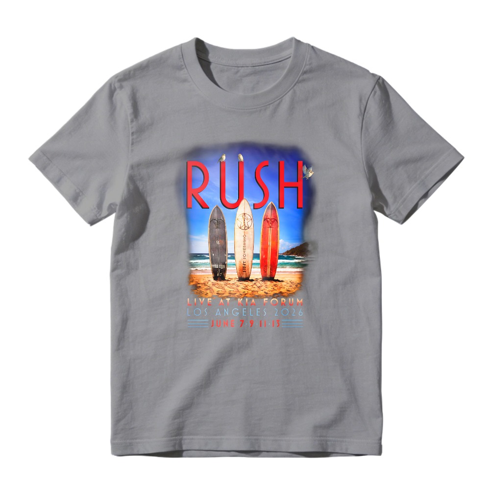 Rush Live At Kia Forum Los Angeles 2016 Surfboards Beach Graphic T-shirt
