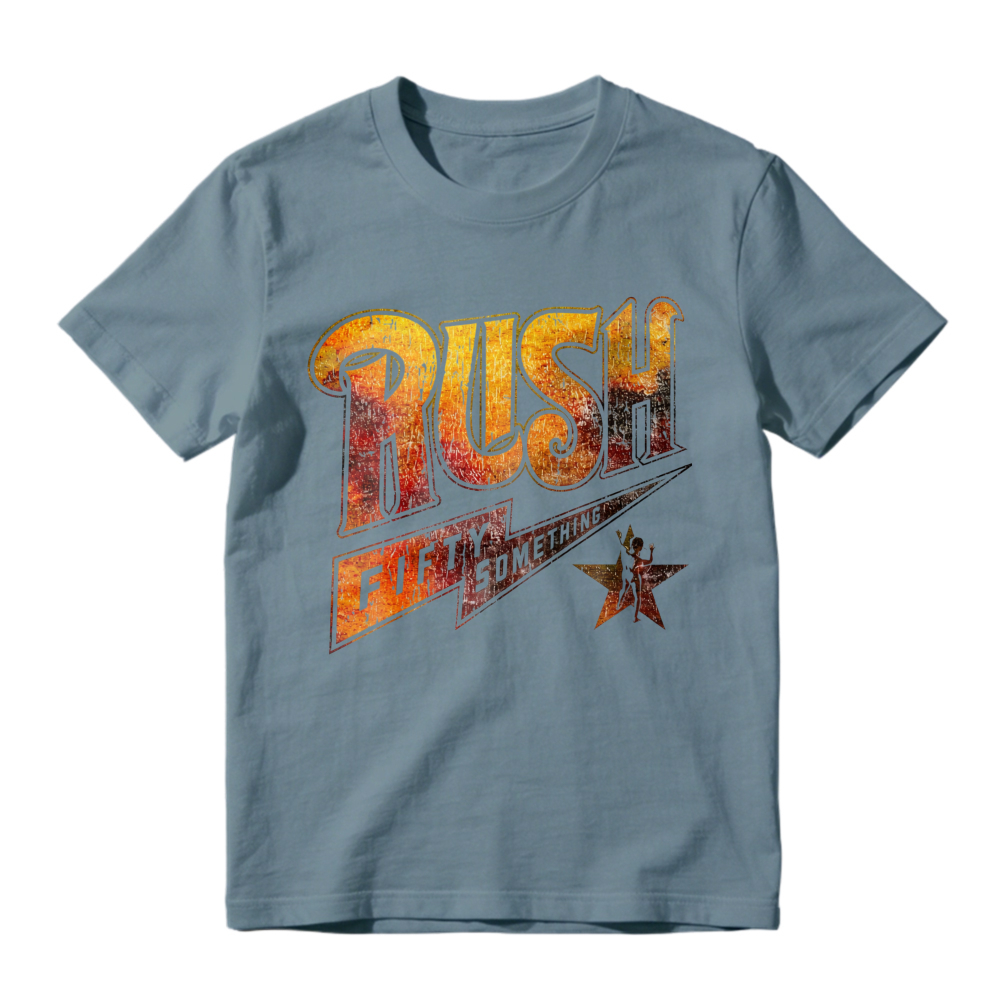 Rush Band Fifty Something Tour Vintage Retro Graphic T-shirt