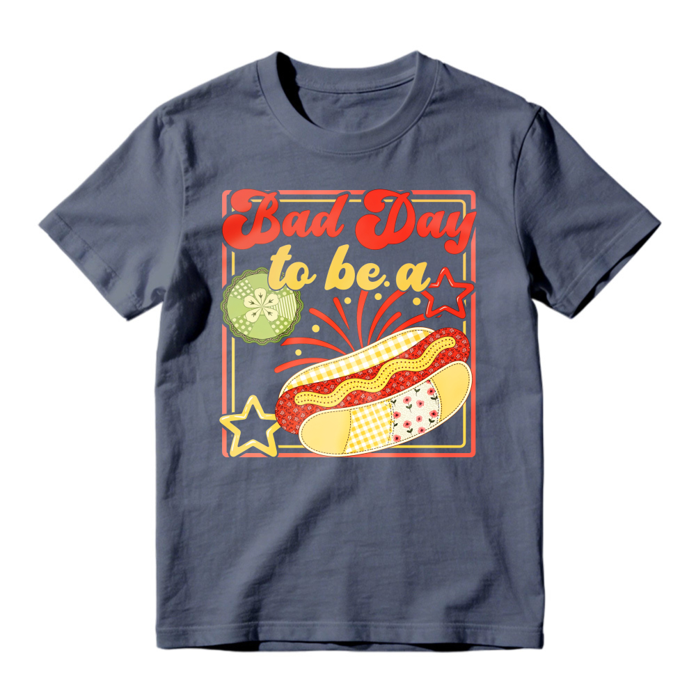 Bad Day To Be A Hot Dog With Mustard And Ketchup Unisex Classic T-shirt