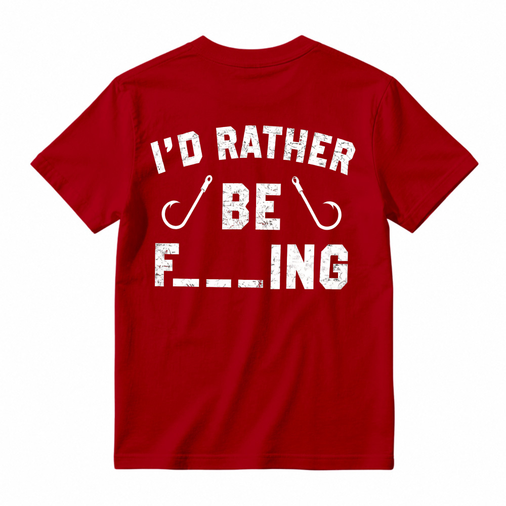 I Would Rather Be Fishing Hook Graphic T-shirt