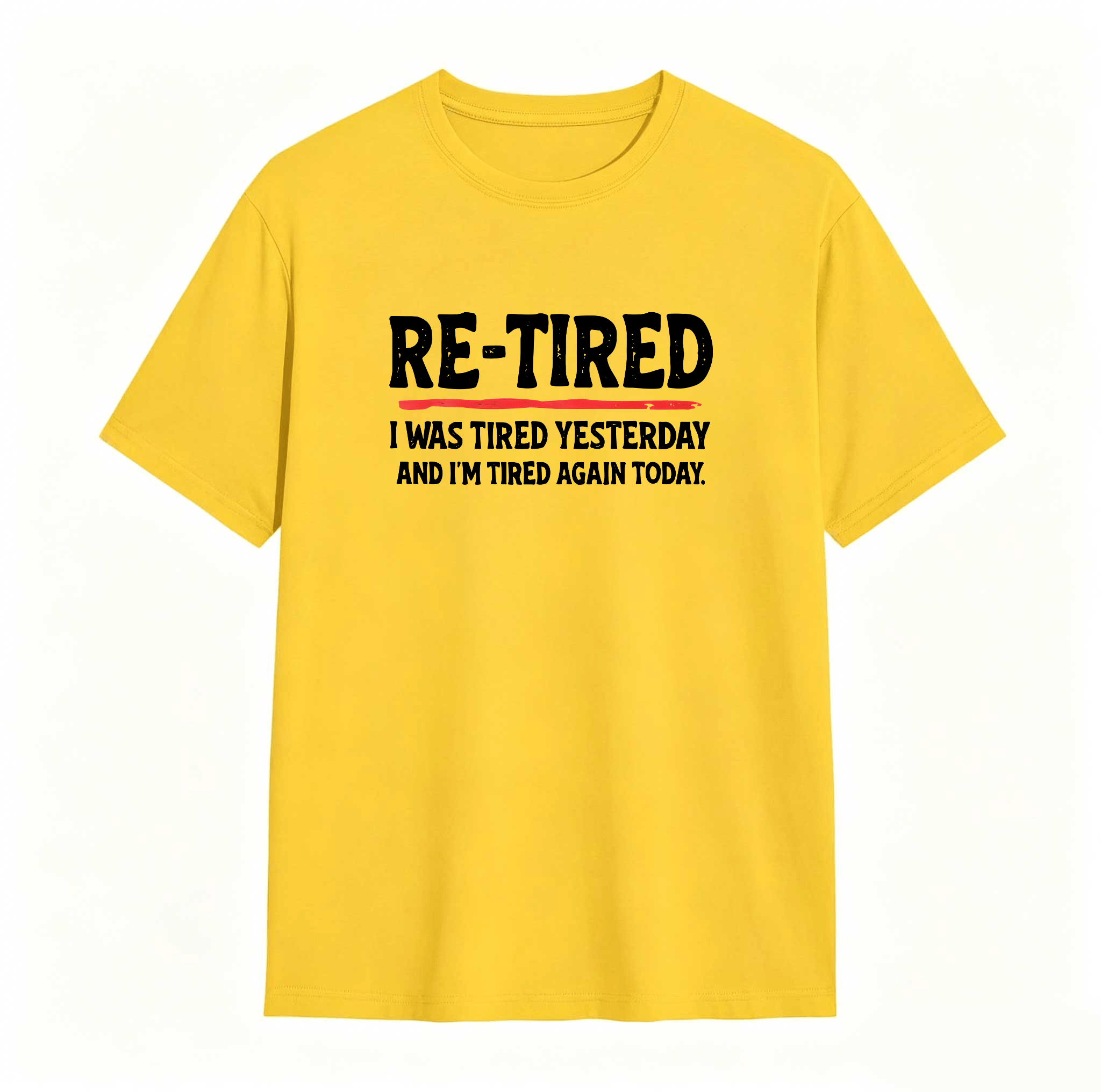 Dorawear™ Sarcastic Quote T-Shirt for Teens – 100% Cotton Re-Tired Lazy Retired Design Womenswear Womenswear Smooth Smooth Smooth Seamless Unisex Seamless Unisex