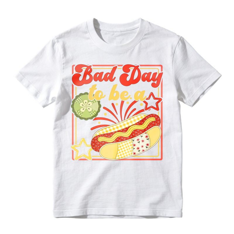 Bad Day To Be A Hot Dog With Mustard And Ketchup Unisex Classic T-shirt