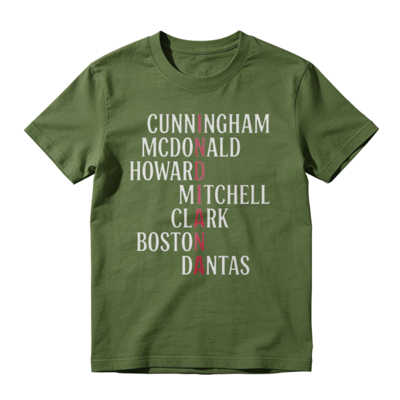 Cunningham Mcdonald Howard Mitchell Clark Boston Dantas Name List Unisex Classic T-shirt