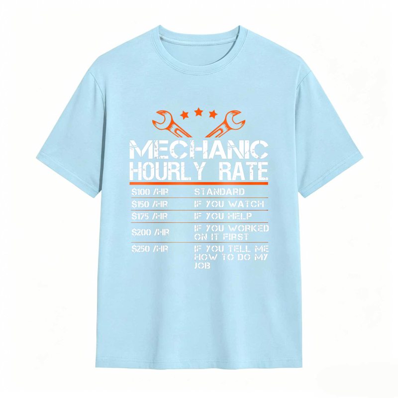 Dorawear™ Mechanic Hourly Rate Chart With Wrenches And Stars Unisex Classic T-shirt