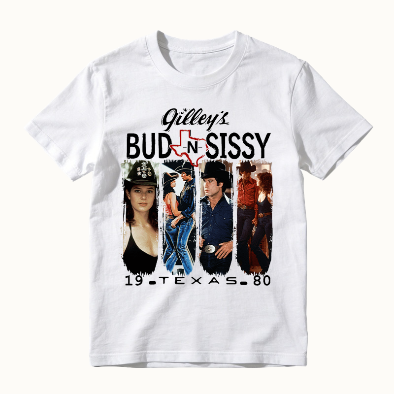 Bud And Sissy Gilleys Texas Urban Cowboy Movie T-Shirt