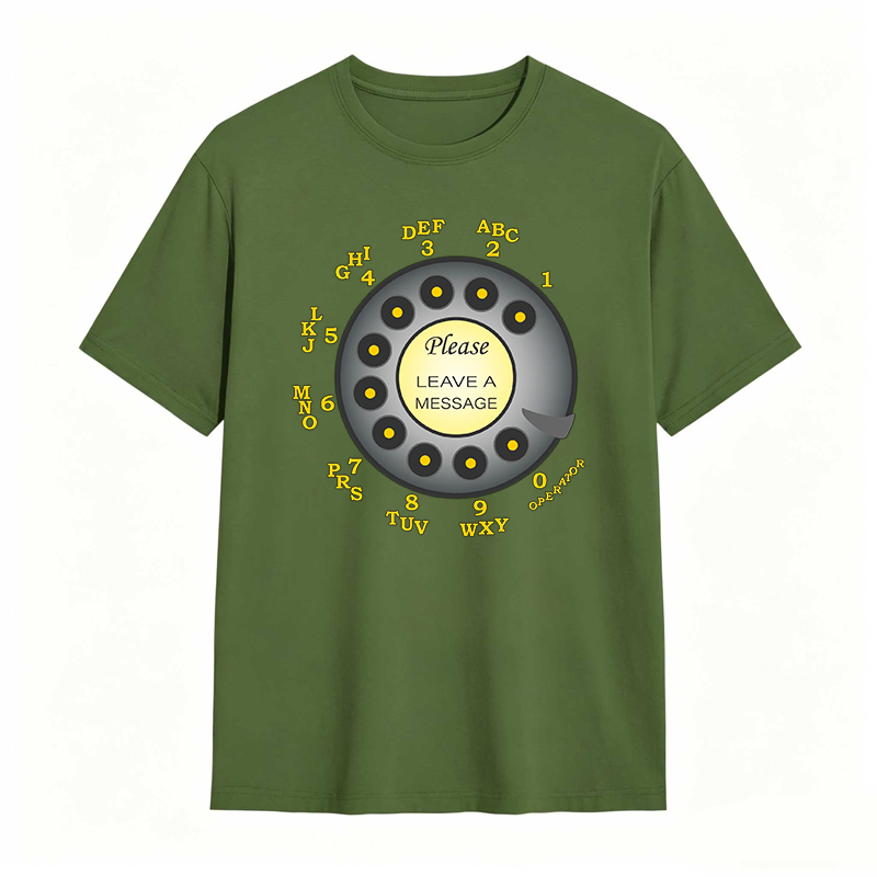Retro Telephone Dial Please Leave A Message T-shirt
