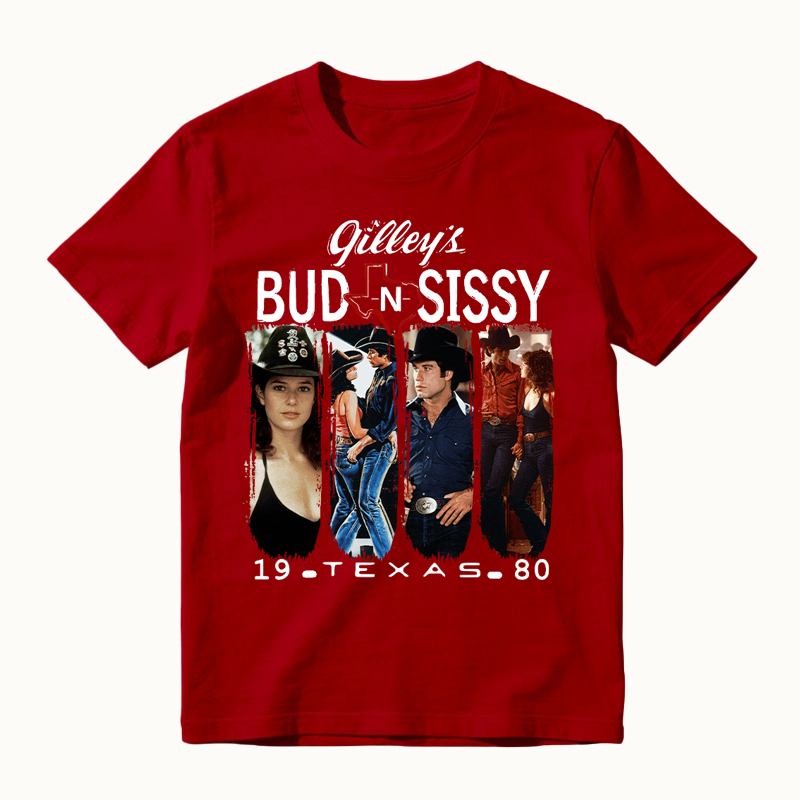 Bud And Sissy Gilleys Texas Urban Cowboy Movie T-Shirt
