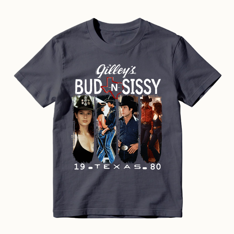Bud And Sissy Gilleys Texas Urban Cowboy Movie T-Shirt