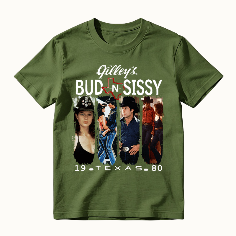 Bud And Sissy Gilleys Texas Urban Cowboy Movie T-Shirt