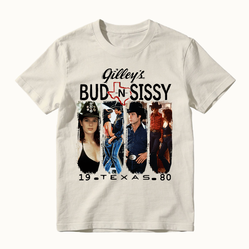 Bud And Sissy Gilleys Texas Urban Cowboy Movie T-Shirt