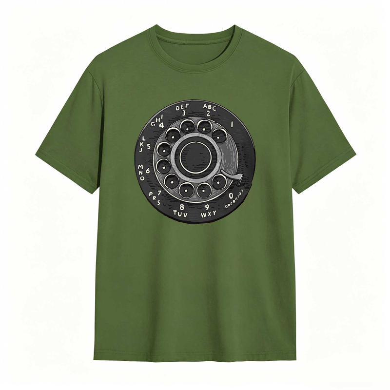 Rotary Phone Dial Pattern T-shirt