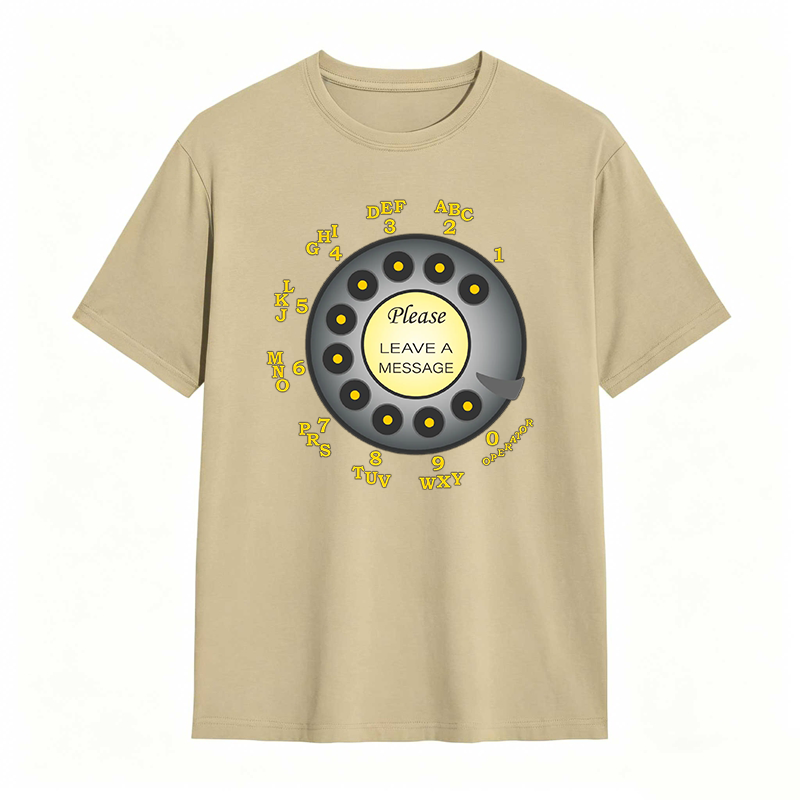 Retro Telephone Dial Please Leave A Message T-shirt