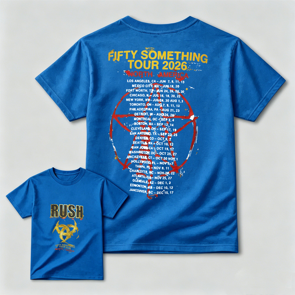 Rush Fifty Something Tour 2026 North America Official Concert Poster T-Shirt