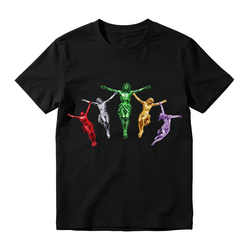 Metallic Jesus Graphic T-Shirt