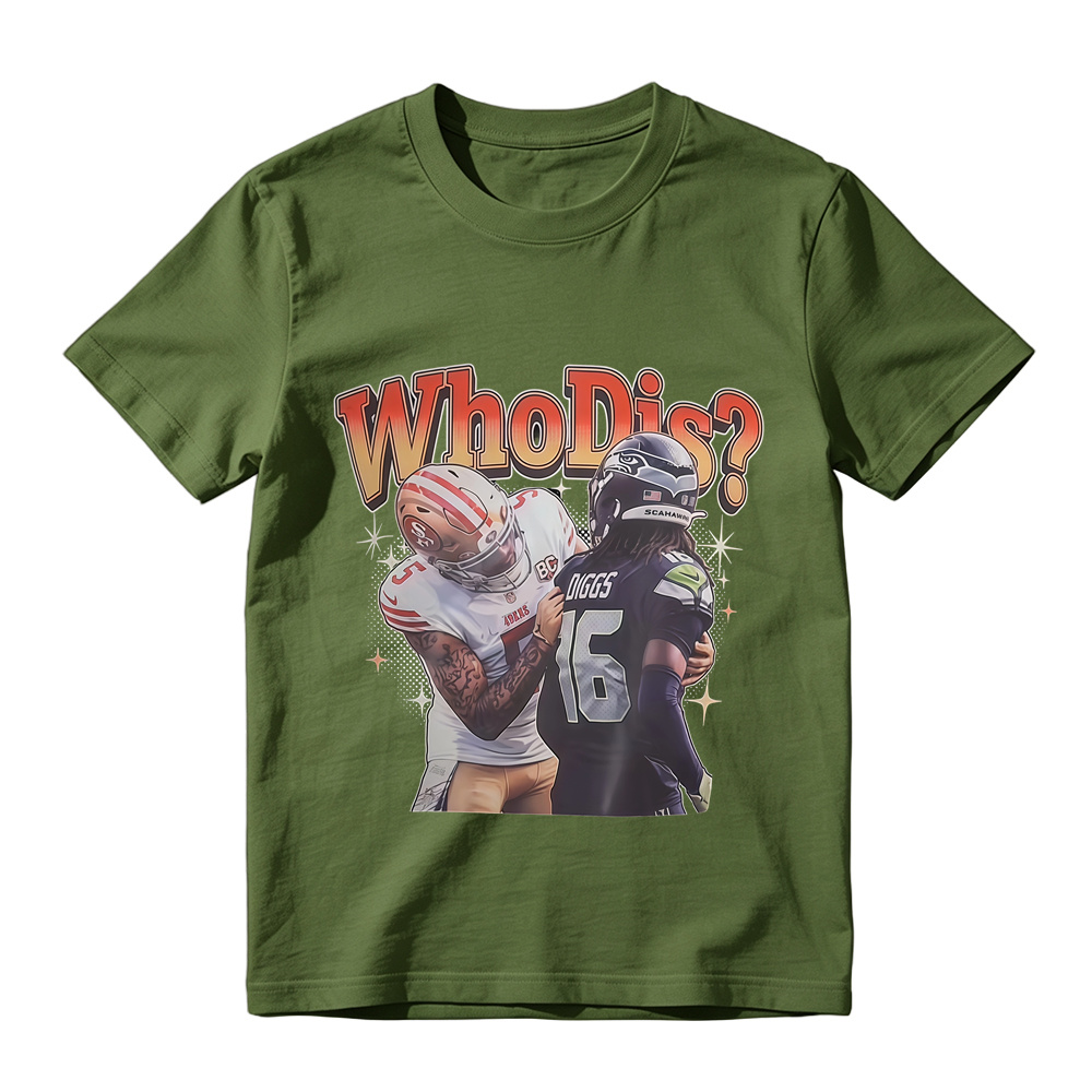 Who Dis Football Rivalry Graphic T-Shirt - Funny Football Player Meme Sports Tee