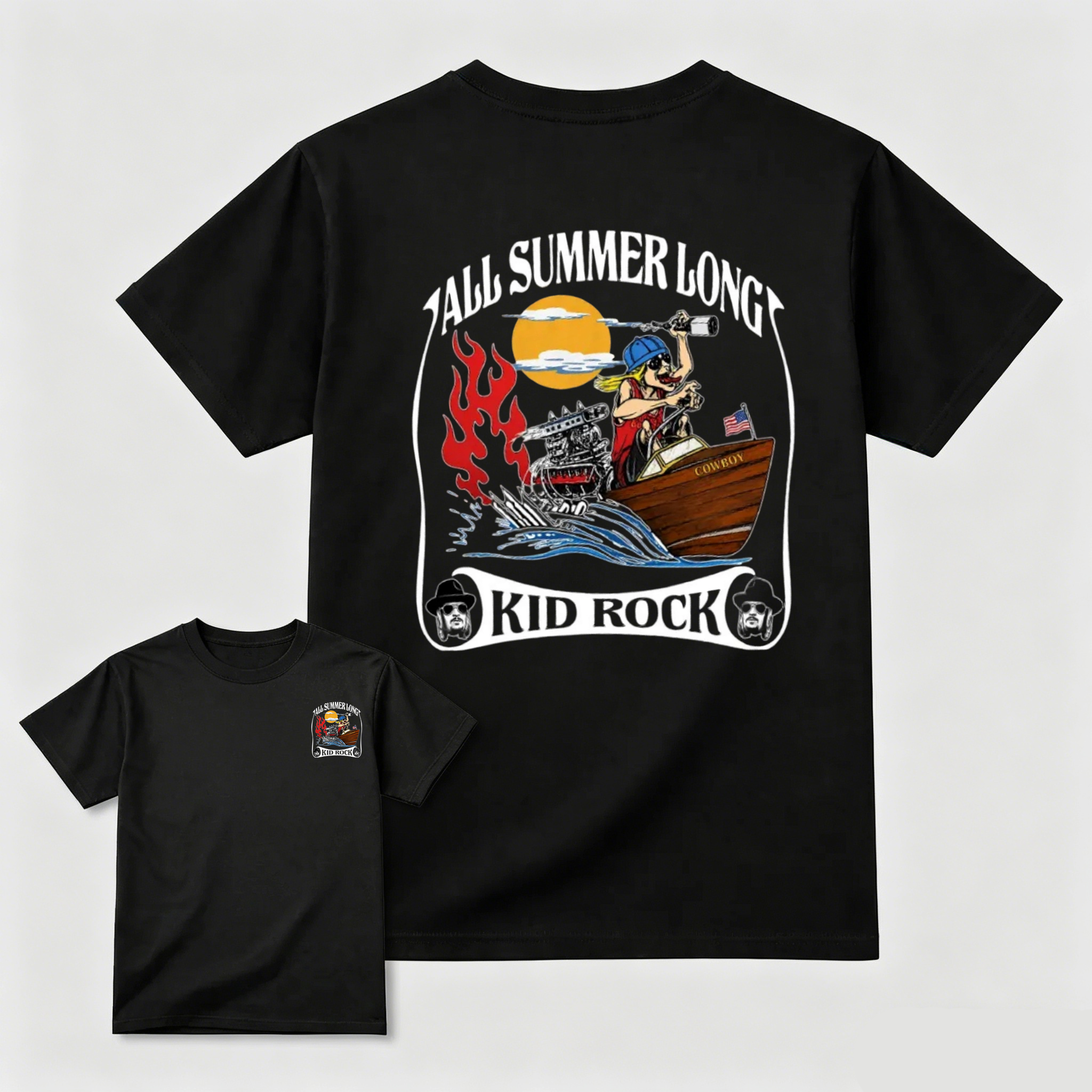 All Summer Long Shirt, Kid Rock Inspired T-Shirt, Summer Vibes Graphic Tee, Gift For Kid Rock Fans, Country Rock Music Tee