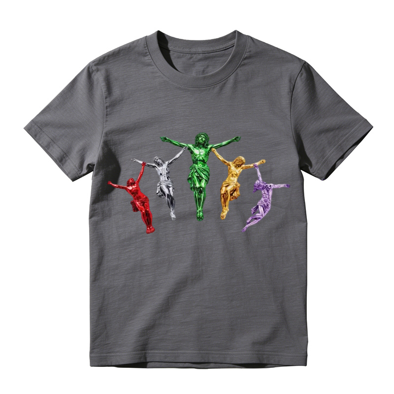 Metallic Jesus Graphic T-Shirt
