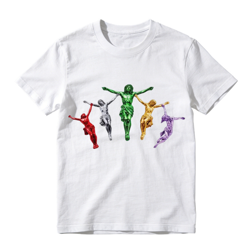 Metallic Jesus Graphic T-Shirt