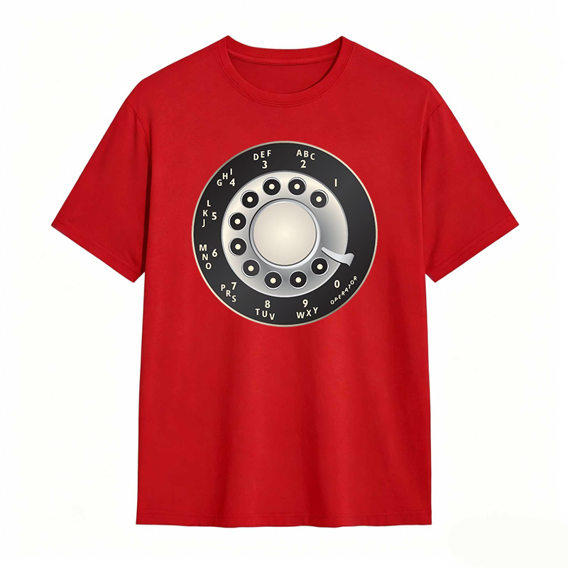 Rotary Dial Phone Pattern T-shirt
