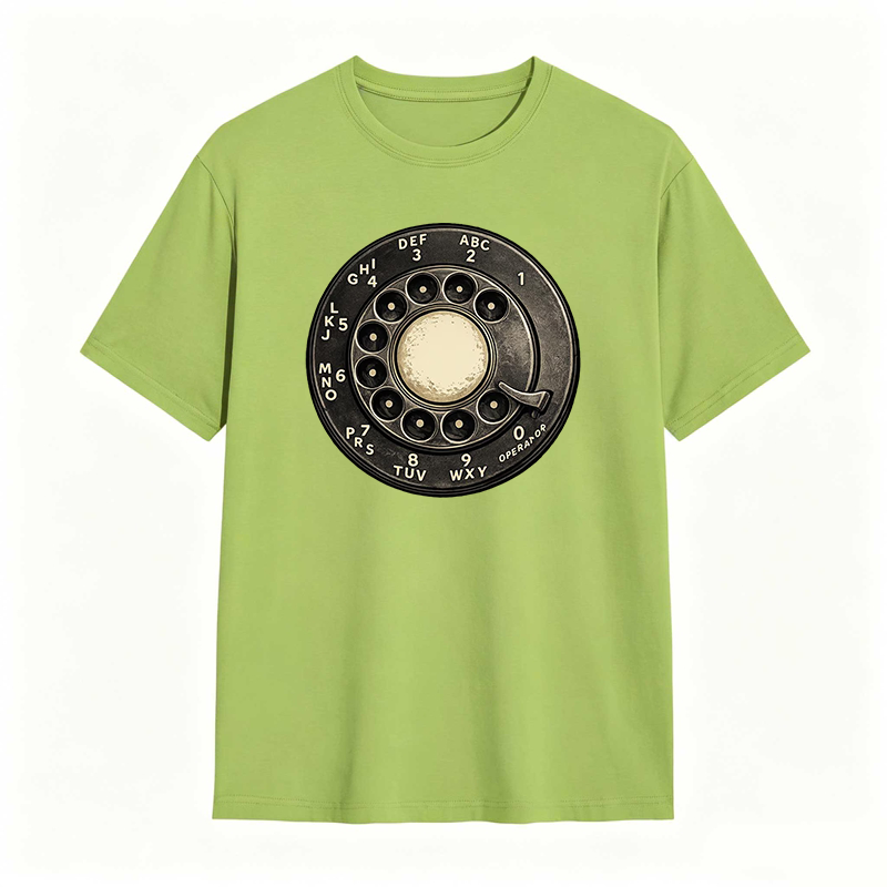 Retro Rotary Phone Dial Pattern T-shirt