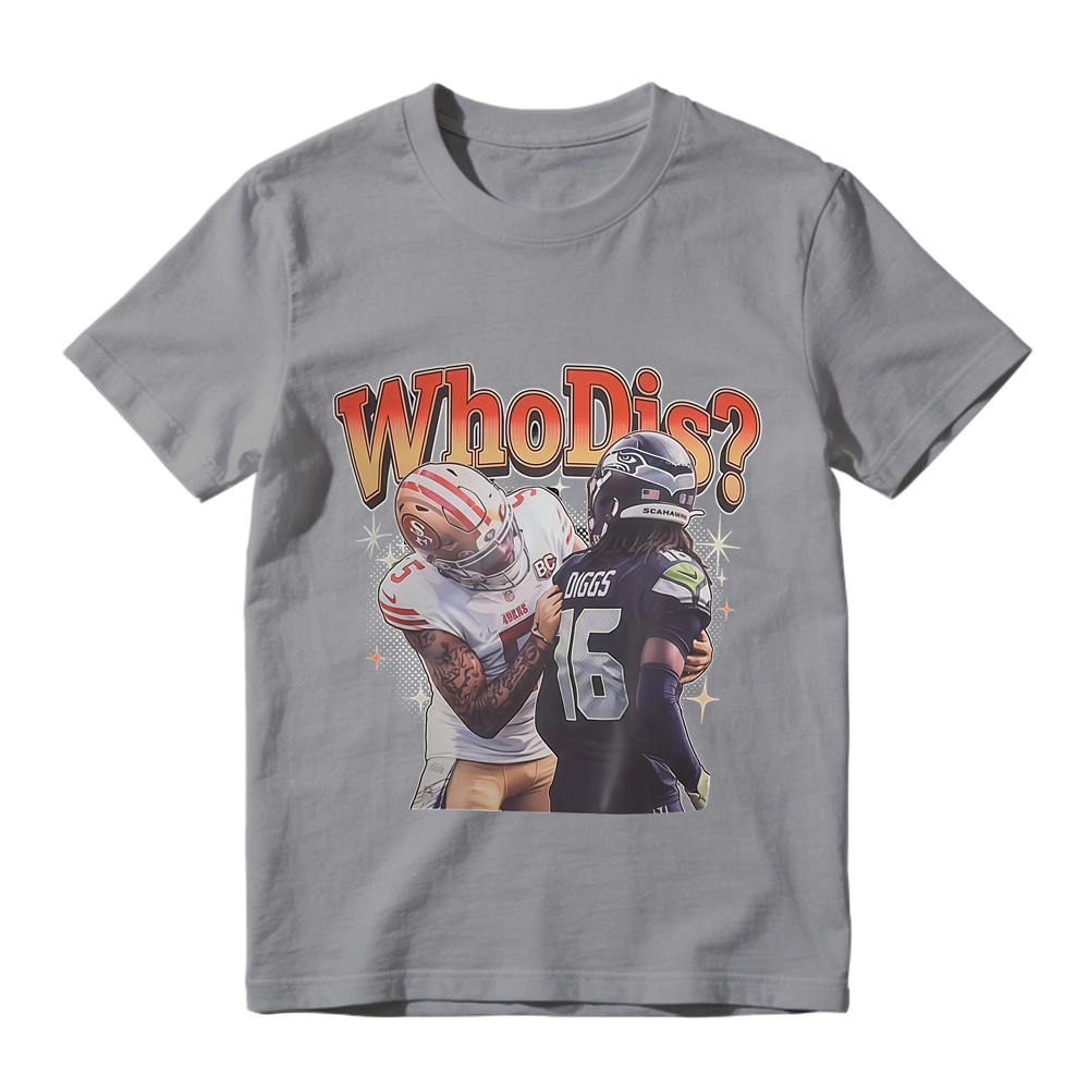 Who Dis Football Rivalry Graphic T-Shirt - Funny Football Player Meme Sports Tee