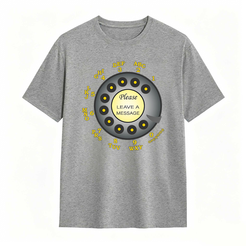 Retro Telephone Dial Please Leave A Message T-shirt