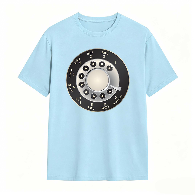 Rotary Dial Phone Pattern T-shirt