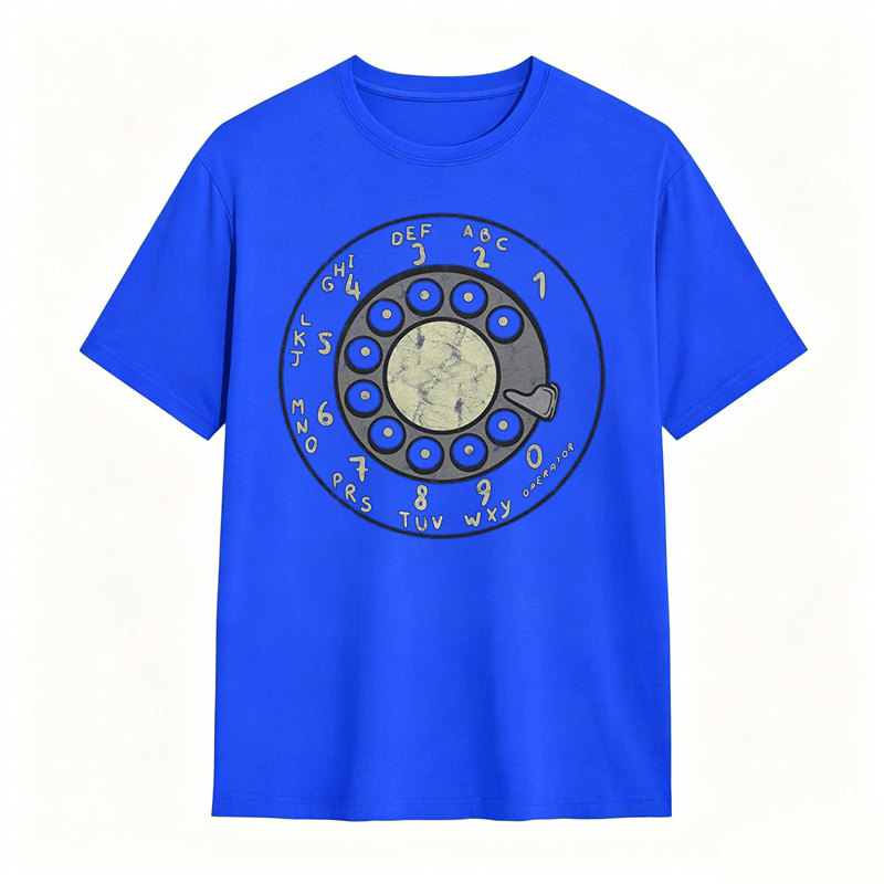 Retro Rotary Dial Phone Design T-shirt