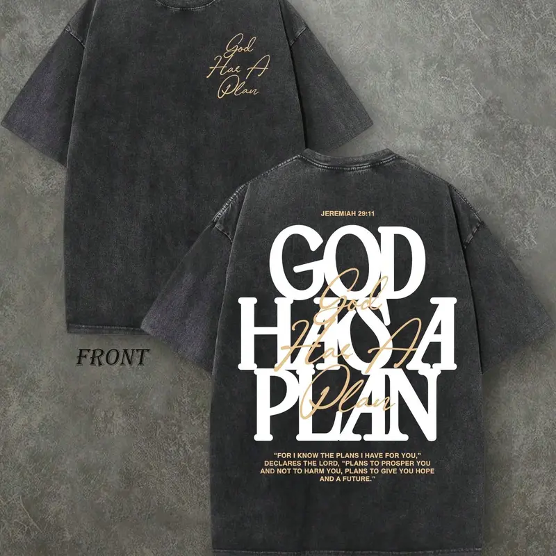 God Has A Plan Jeremiah 29 11 Washed T-shirt