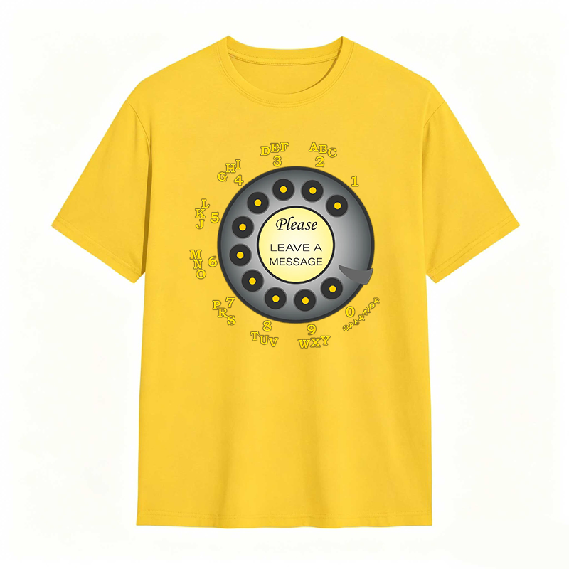 Retro Telephone Dial Please Leave A Message T-shirt