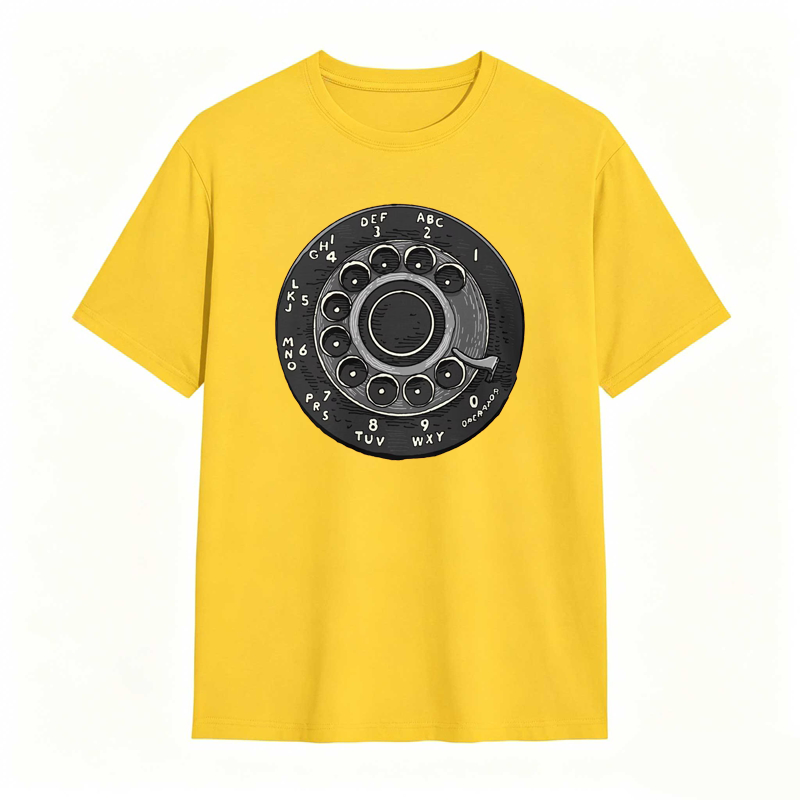 Rotary Phone Dial Pattern T-shirt