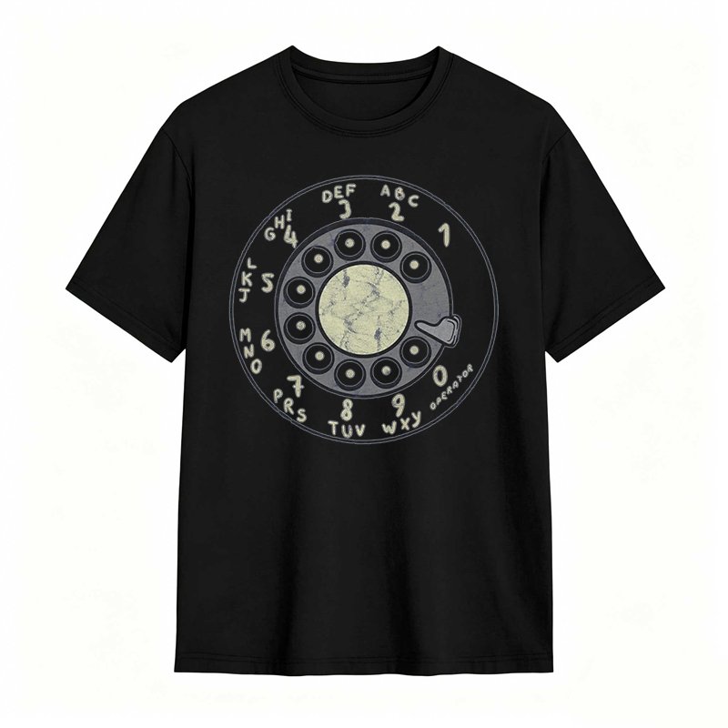 Retro Rotary Dial Phone Design T-shirt